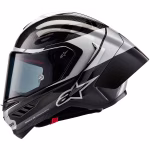 CASCO ALPINESTARS SUPERTECH R10 Element Black Carbon / Silver / Black